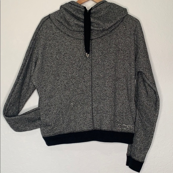 cowl neck hoodie with thumb holes